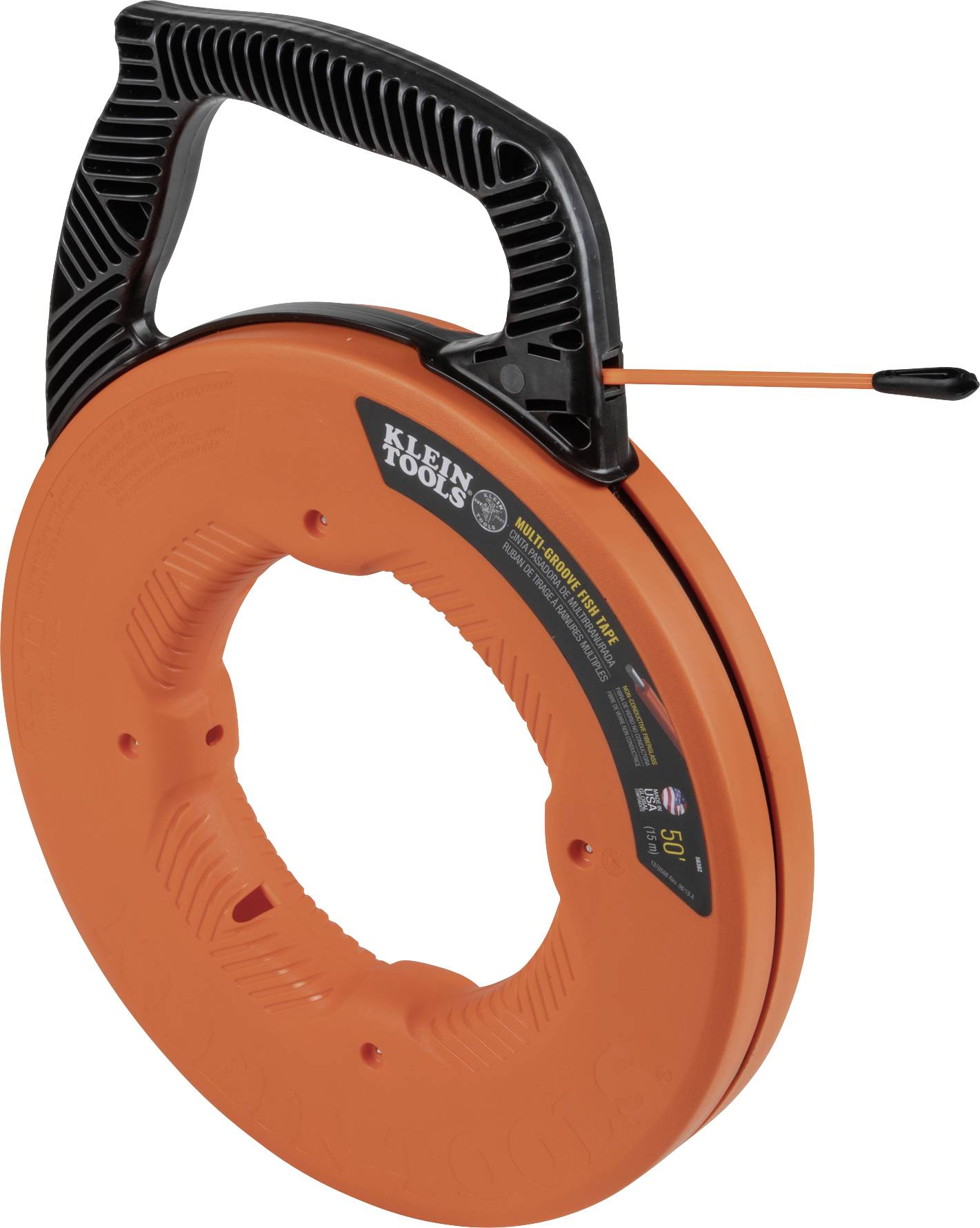 Klein Tools Geriffeltes Fiberglas-Einziehband mit Nylonspitze 15,2 m 56382 1St.