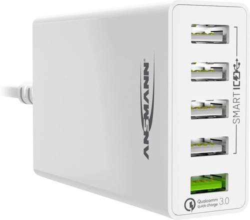 Ansmann 5-Port USB Ladegerät 50 Watt Qualcomm Quick Charge 3.0