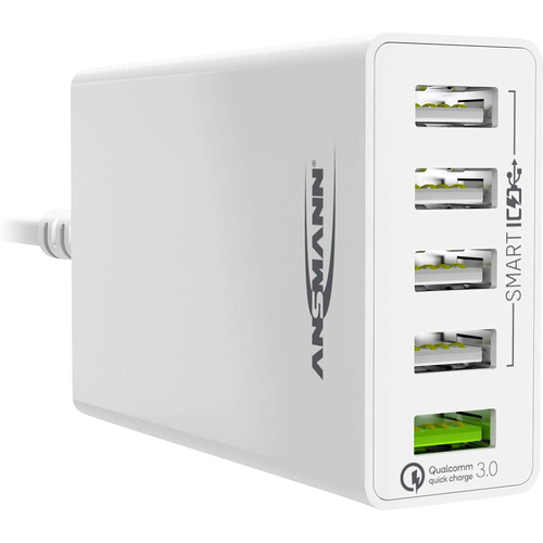 Ansmann 5-Port USB Ladegerät 50 Watt Qualcomm Quick Charge 3.0
