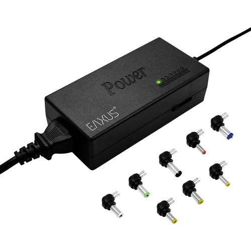 Eaxus 4260183015956 Steckernetzteil, einstellbar 12 V, 15 V, 16 V, 18 V, 19 V, 20 V, 24V 4500mA 100W