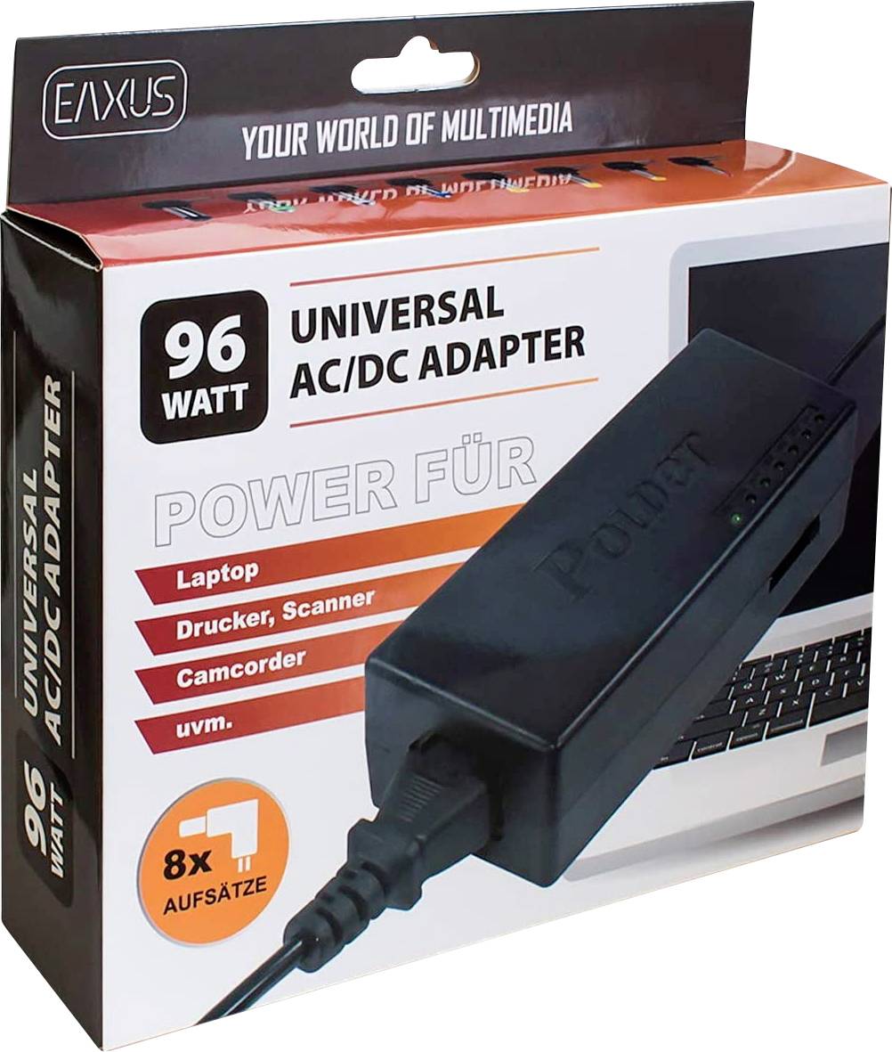 Eaxus 96W Notebook-Netzteil 100W 12 V, 15 V, 16 V, 18 V, 19 V, 20 V, 24V 4500mA