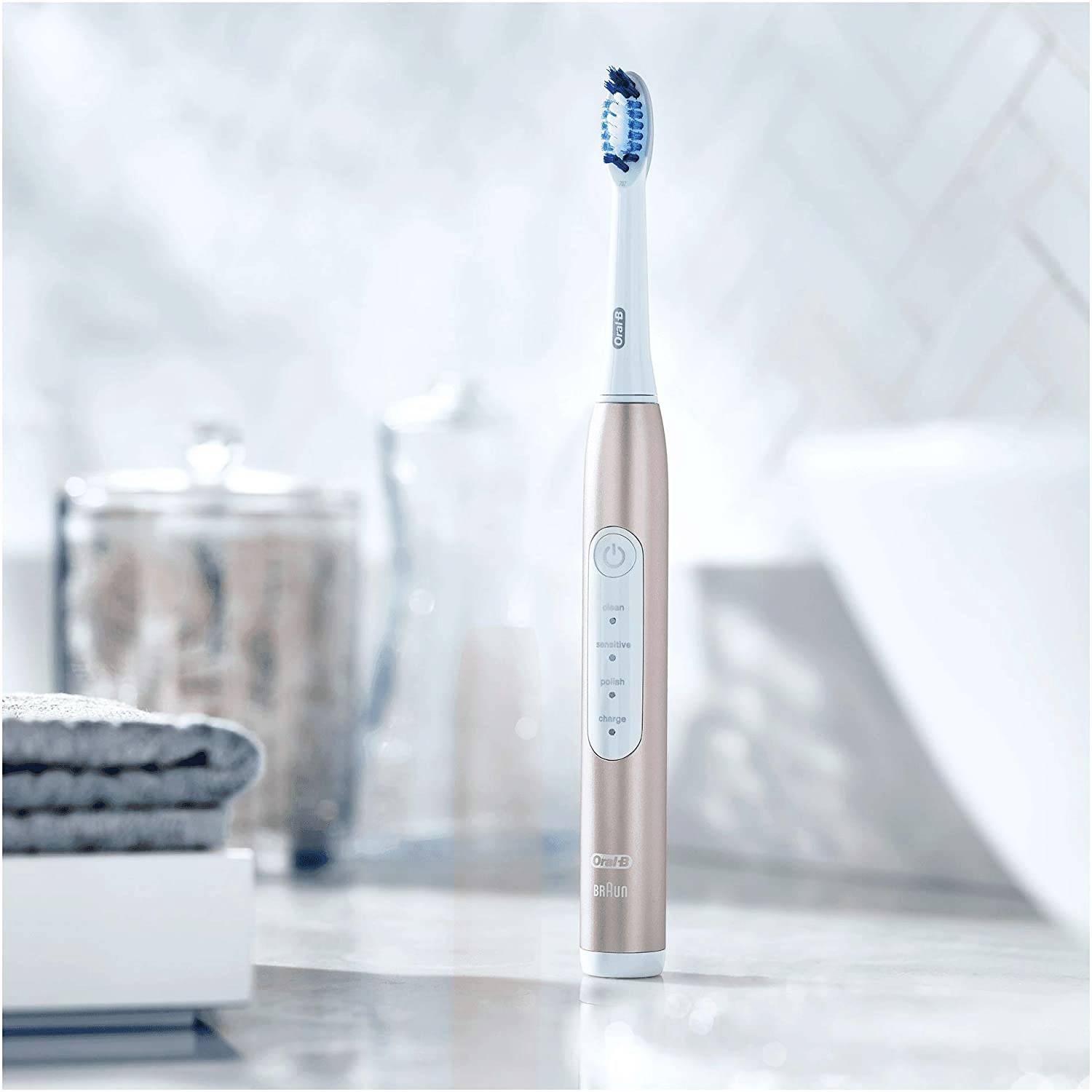 Oral-B Rosé Gold Pulsonic 4000 Elektrische Zahnbürste Rotierend/Oszilierend/Pulsieren Roségold