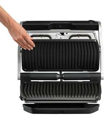 Tefal schwarz Elektro, Tisch Kontaktgrill Grillfunktion Schwarz, Silber