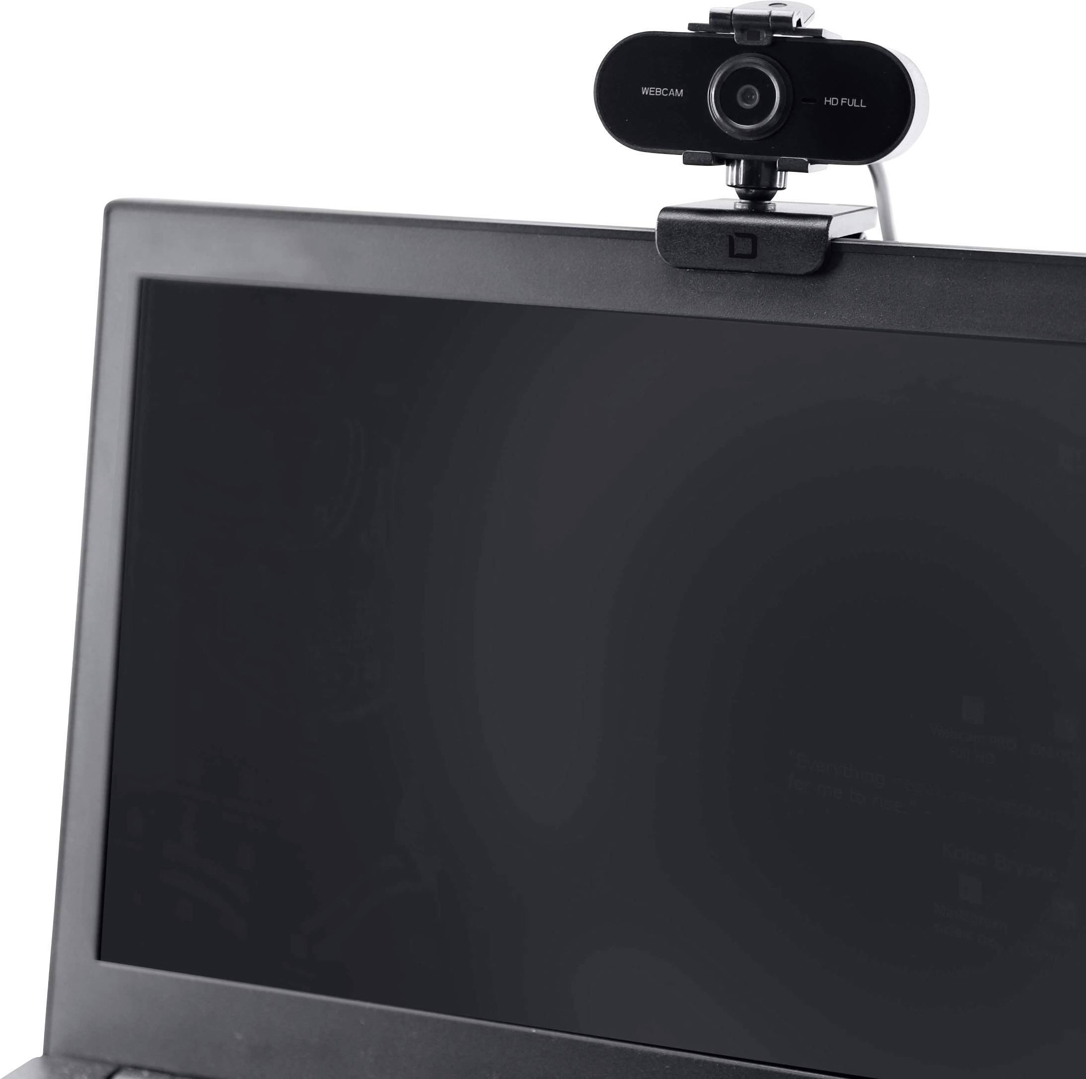 Dicota Webcam PRO Plus Full HD Full HD-Webcam 1920 x 1080 Pixel Klemm-Halterung