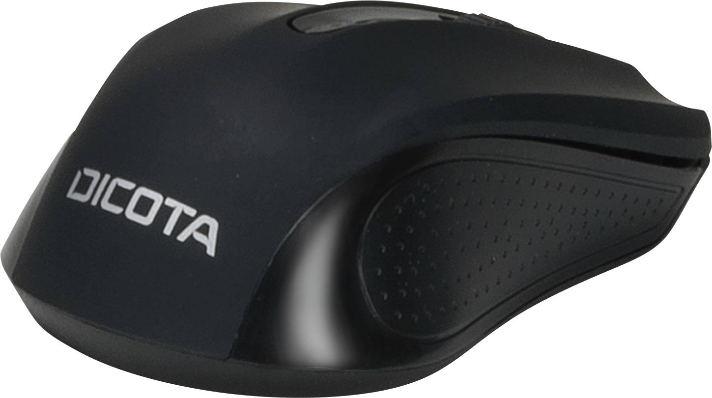 Dicota Wireless Mouse COMFORT Maus Funk Optisch Schwarz 1000 dpi