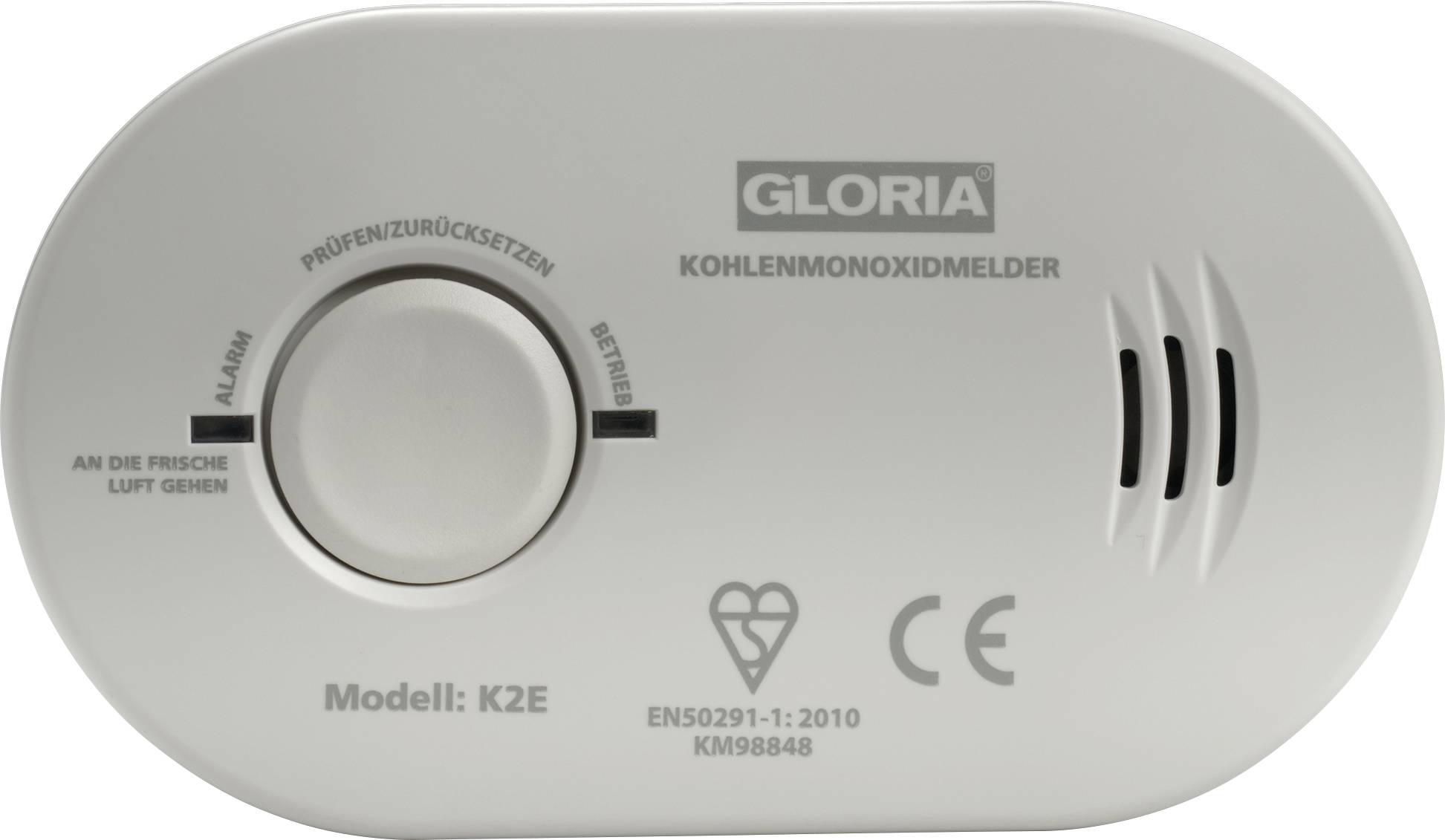 Gloria 25185500.0000 Kohlenmonoxid-Melder batteriebetrieben detektiert Kohlenmonoxid