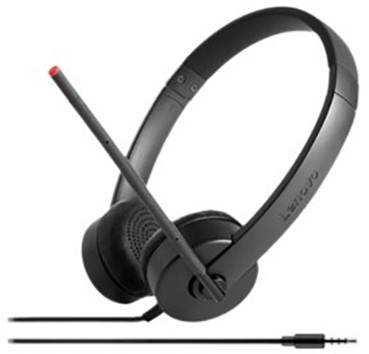 Lenovo Essential Stereo Analog On Ear Headset kabelgebunden Stereo Schwarz Computer