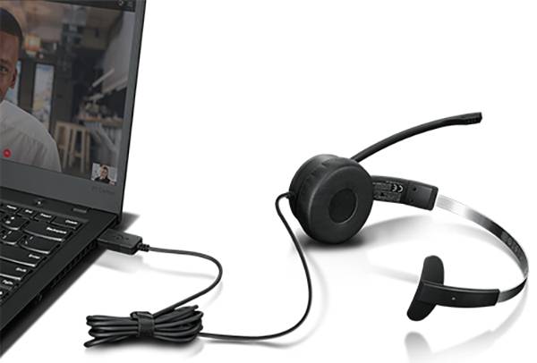 Lenovo 100 Mono On Ear Headset kabelgebunden Mono Schwarz Computer