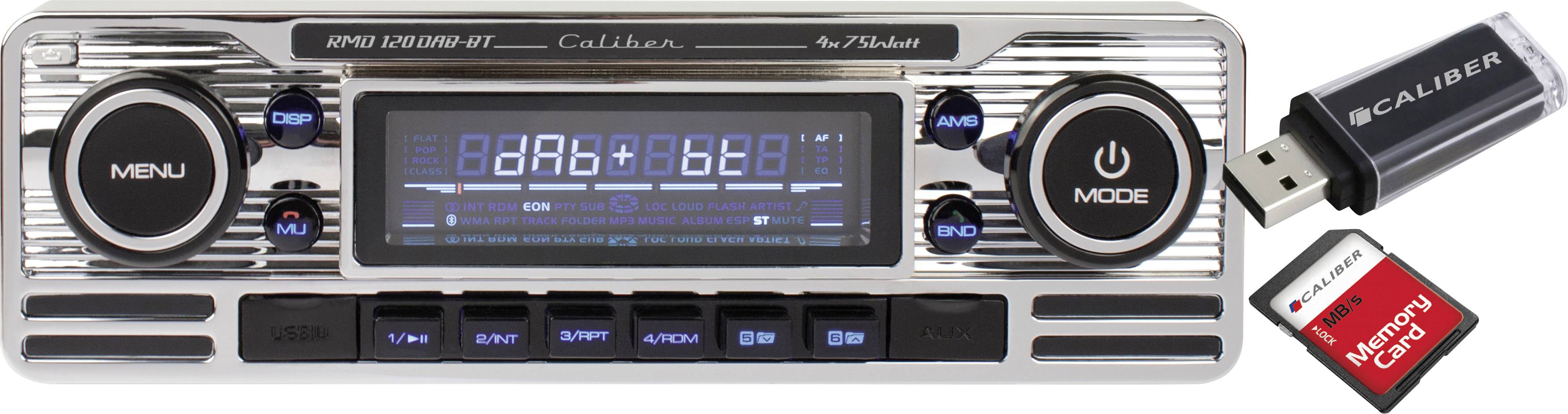 Caliber RMD120DAB-BT Autoradio Bluetooth®-Freisprecheinrichtung, inkl. DAB-Antenne, Retro Design
