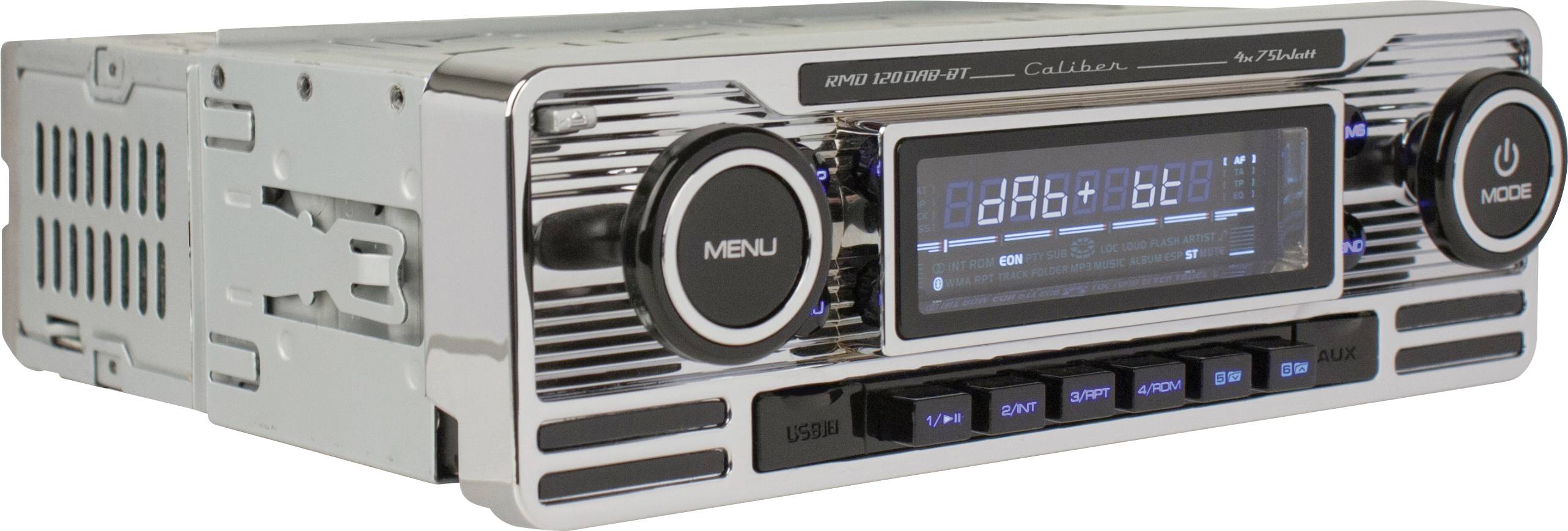 Caliber RMD120DAB-BT Autoradio Bluetooth®-Freisprecheinrichtung, inkl. DAB-Antenne, Retro Design