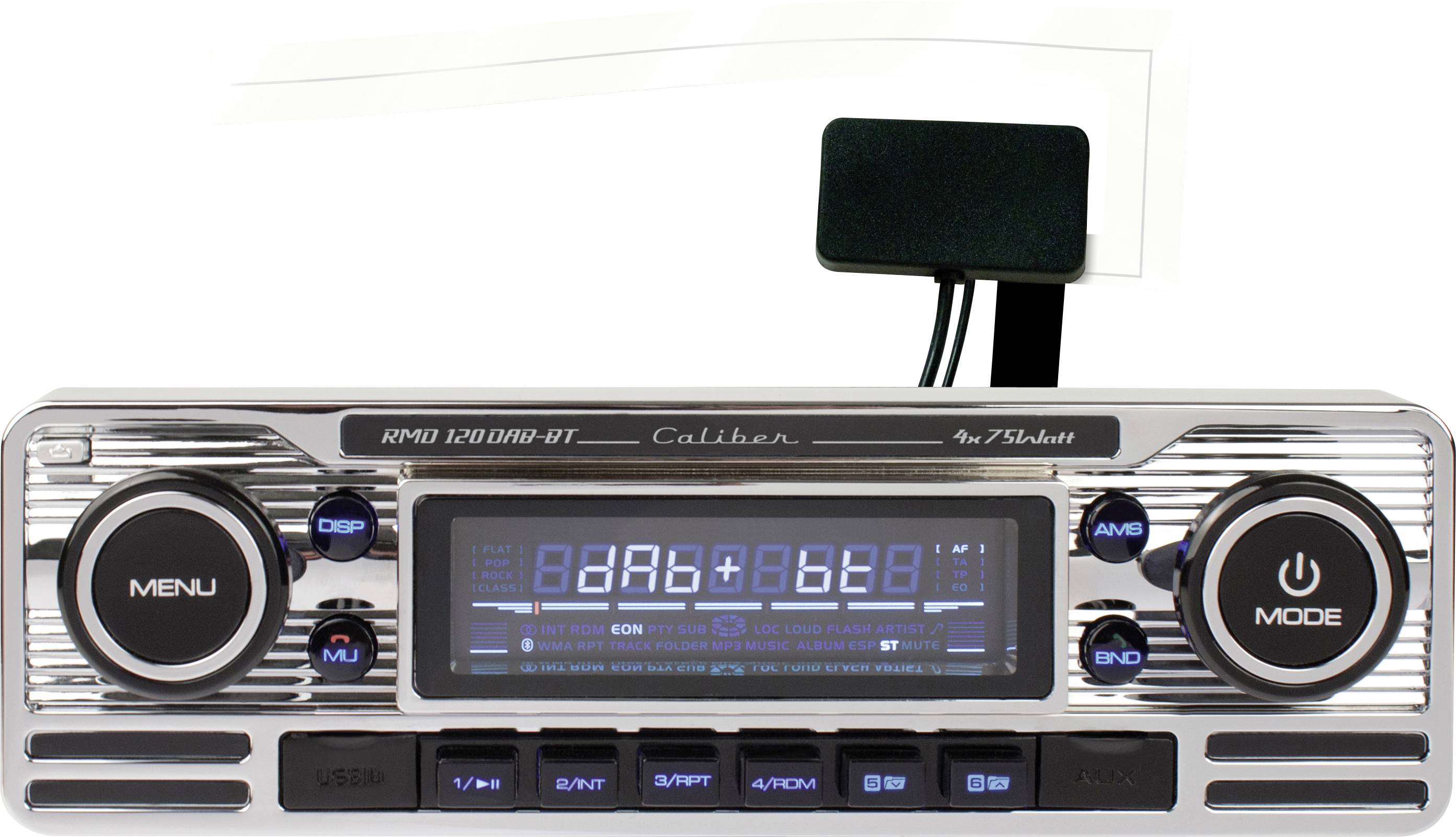 Caliber RMD120DAB-BT Autoradio Bluetooth®-Freisprecheinrichtung, inkl. DAB-Antenne, Retro Design