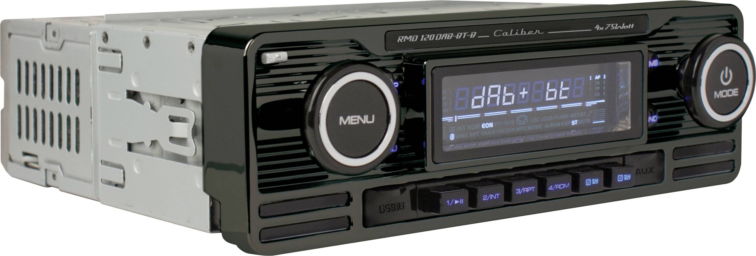 Caliber RMD120DAB-BT-B Autoradio Bluetooth®-Freisprecheinrichtung, inkl. DAB-Antenne, Retro Design