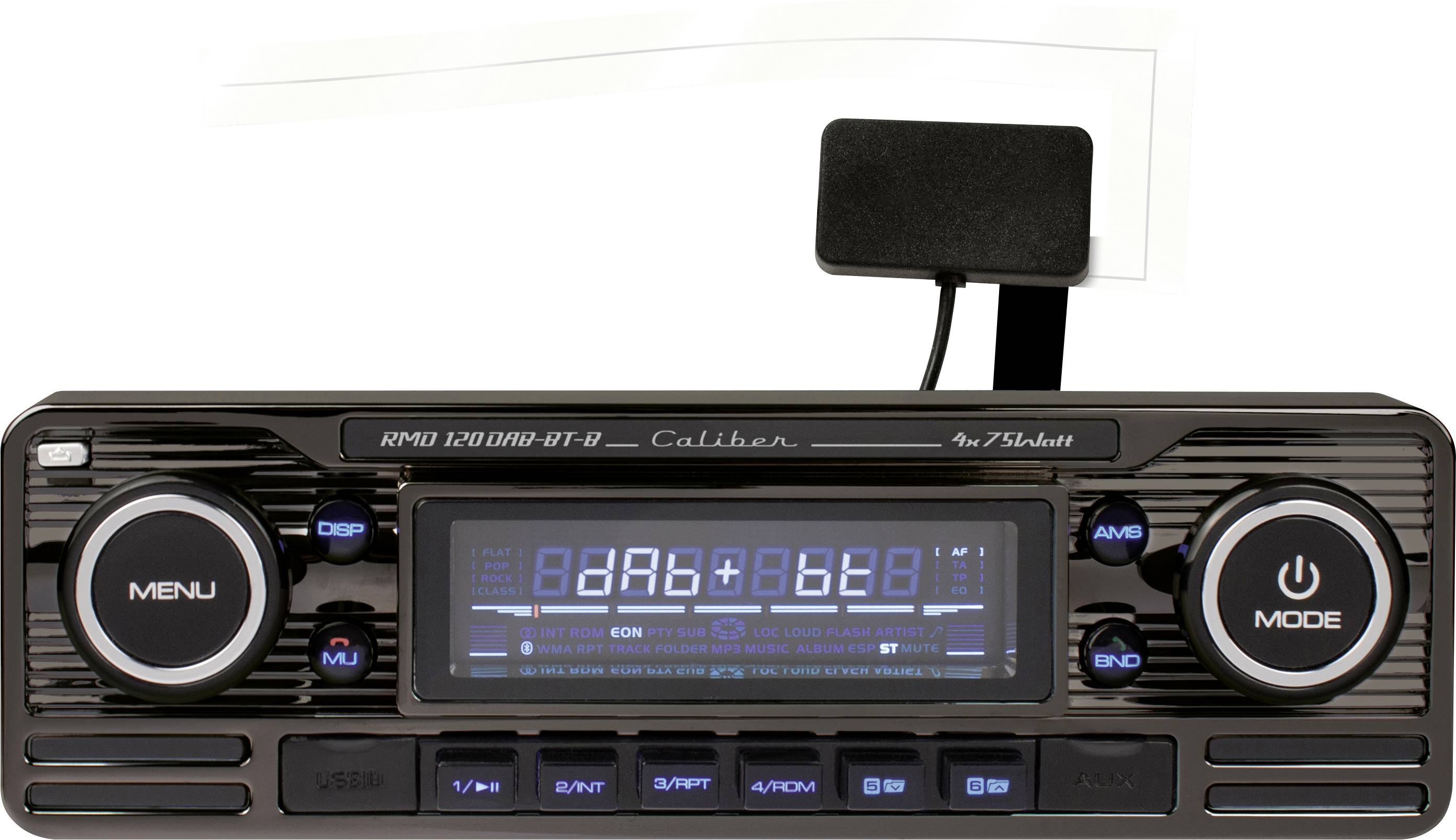Caliber RMD120DAB-BT-B Autoradio Bluetooth®-Freisprecheinrichtung, inkl. DAB-Antenne, Retro Design