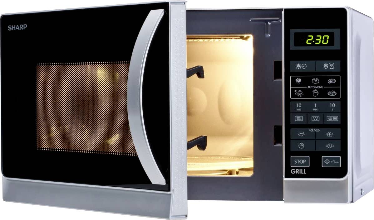 Sharp Mikrowelle Silber 800 W