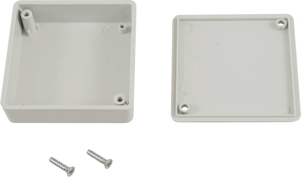 Hammond Electronics 1551TGY Universal-Gehäuse 60 x 60 x 20 ABS Grau 1 St.