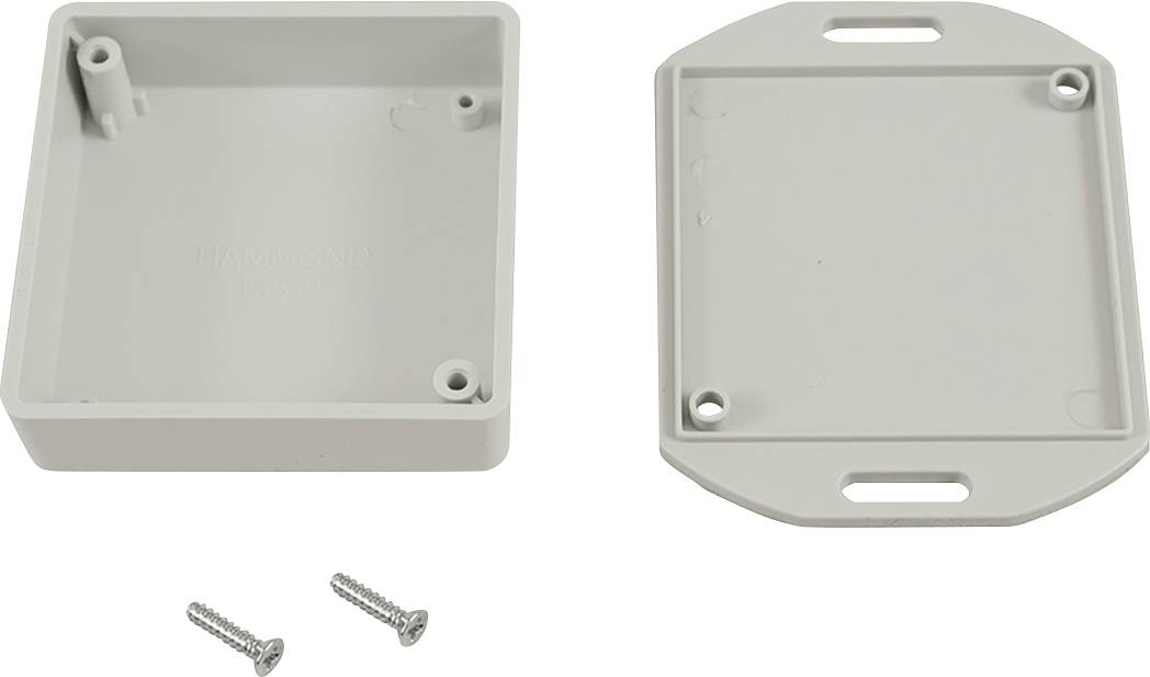 Hammond Electronics 1551TFLGY Universal-Gehäuse 60 x 60 x 20 ABS Grau 1 St.