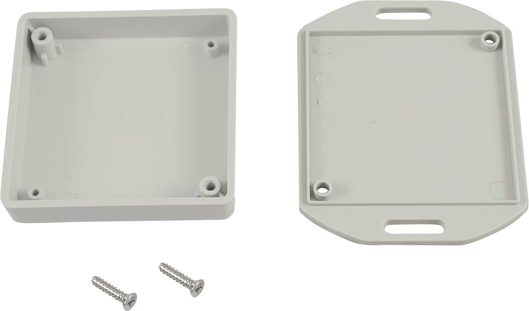 Hammond Electronics 1551TTFLGY Universal-Gehäuse 60 x 60 x 15 ABS Grau 1 St.