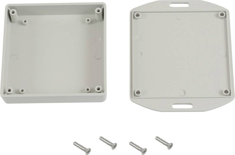 Hammond Electronics 1551XFLGY Universal-Gehäuse 80 x 80 x 20 ABS Grau 1St.
