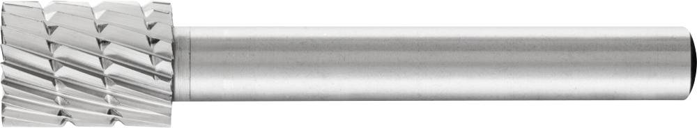 Zylindrischer Fräser mit scharfer Verzahnung aus Metall, verwendet zur Bearbeitung von Werkstoffen für Präzisionsarbeiten.