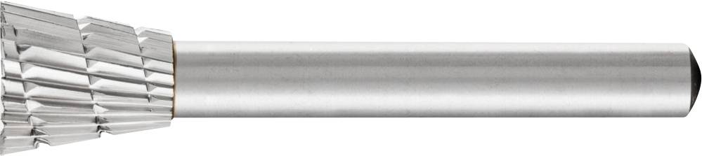 Ein zylindrisches Präzisionswerkzeug aus Metall mit gefrästem Kegelschaft und geradem Griff, typischerweise zum Fräsen genutzt.