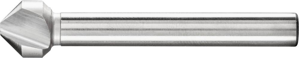 Metallsenker mit zylindrischem Schaft, glatte und glänzende Oberfläche, geeignet zum Entgraten oder Senken von Bohrlöchern.