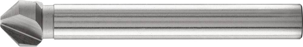 Ein grauer, metallischer Senkbohrer mit konischem Kopf und zylindrischem Schaft. Verwendet für das Senken in metallischen Werkstoffen.