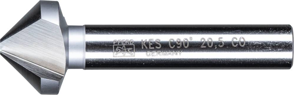 Metallbohrer mit konischer Spitze und eingravierten Spezifikationen 'KES C90° 20,5 CO Germany'. Designed für präzises Bohren.