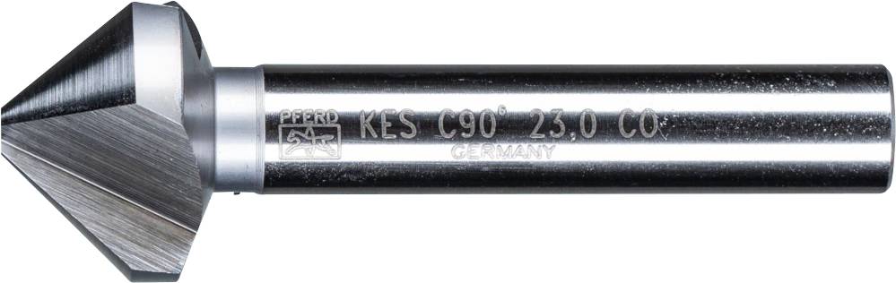 Metallbohrer mit konischer Spitze und zylindrischem Schaft, mit Aufschrift 'KES C90 25.0 CO GERMANY'.