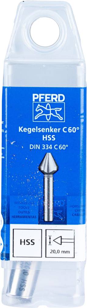 PFERD KES HSS DIN 334 C60° 20,0 25202166 Kegelsenker 20mm HSS 1St.