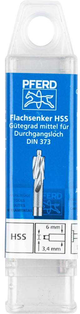 PFERD FLS HSS DIN 373 6,0M 25203107 Flachsenker 6mm HSS 1St.