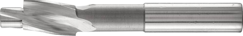 Stahlfräser mit spiralförmigen Schneiden auf zylindrischem Schaft. Verwendet für die Metallbearbeitung in der Maschinenbauindustrie.