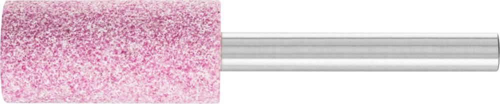 Nagelfräseraufsatz mit rosa Schleifkopf und silbernem Schaft, geeignet für Maniküre und Pediküre.