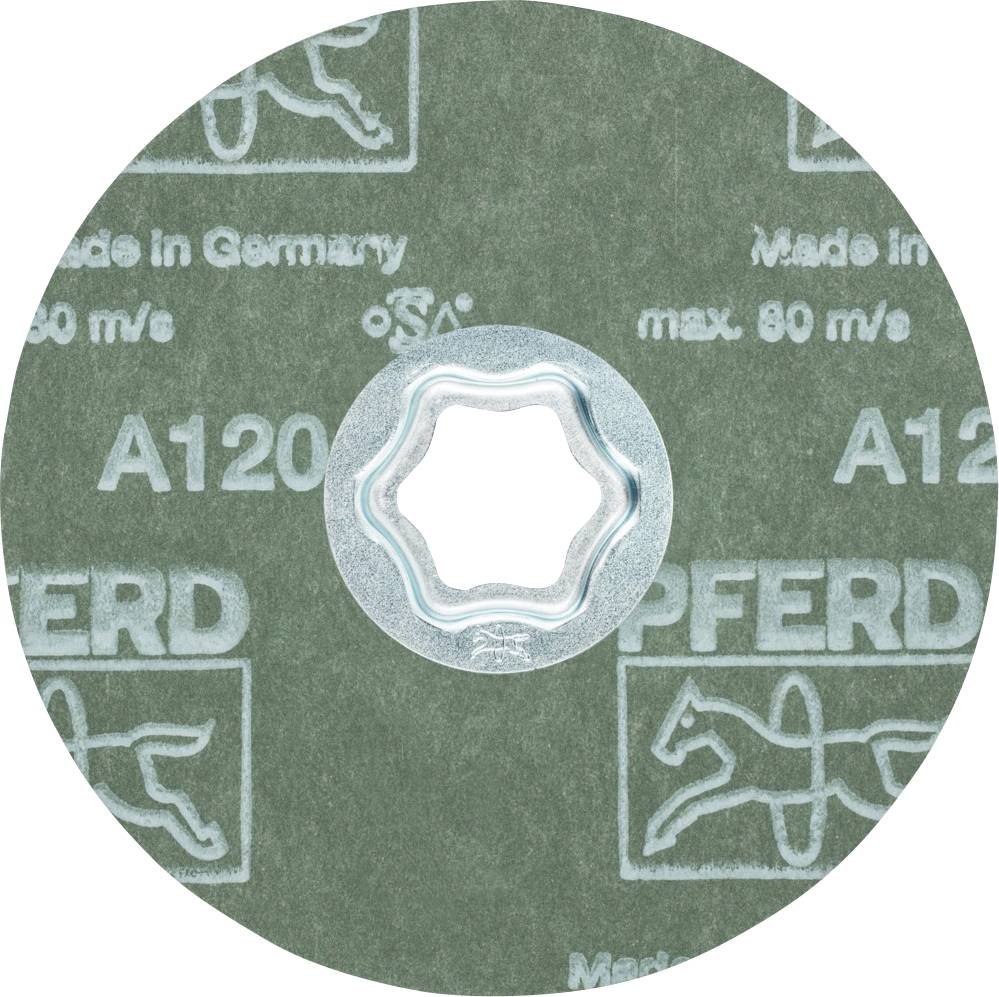 PFERD 64190012 COMBICLICK Korund Fiberscheibe Ø 115mm A 120 für universelle Anwendungen Durchmesser 115mm