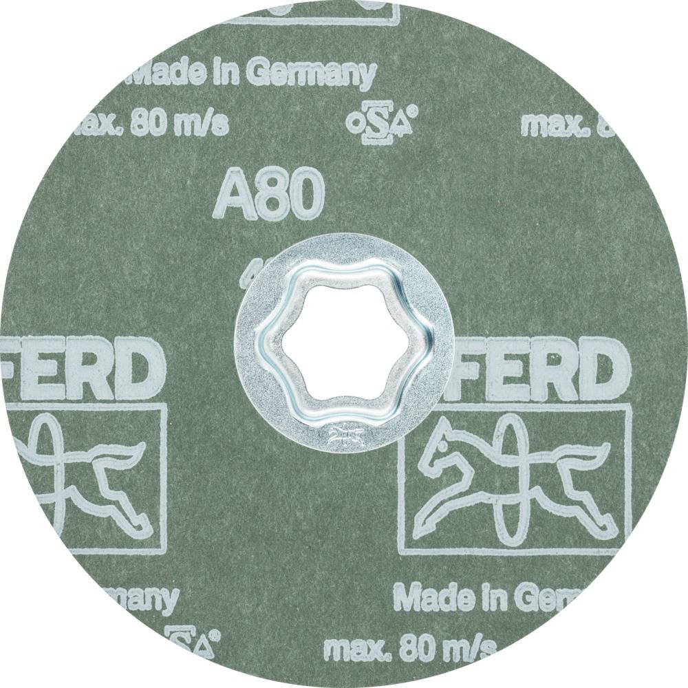 PFERD 64190108 COMBICLICK Korund Fiberscheibe Ø 125mm A 80 für universelle Anwendungen Durchmesser 125mm