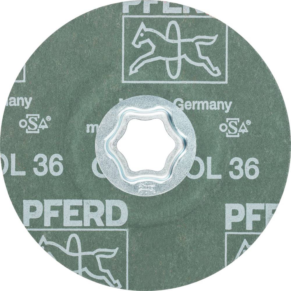 PFERD 64193003 COMBICLICK Keramikkorn Fiberscheibe Ø 115 mm CO-COOL 36 für Edelstahl Durchmesser 115 mm