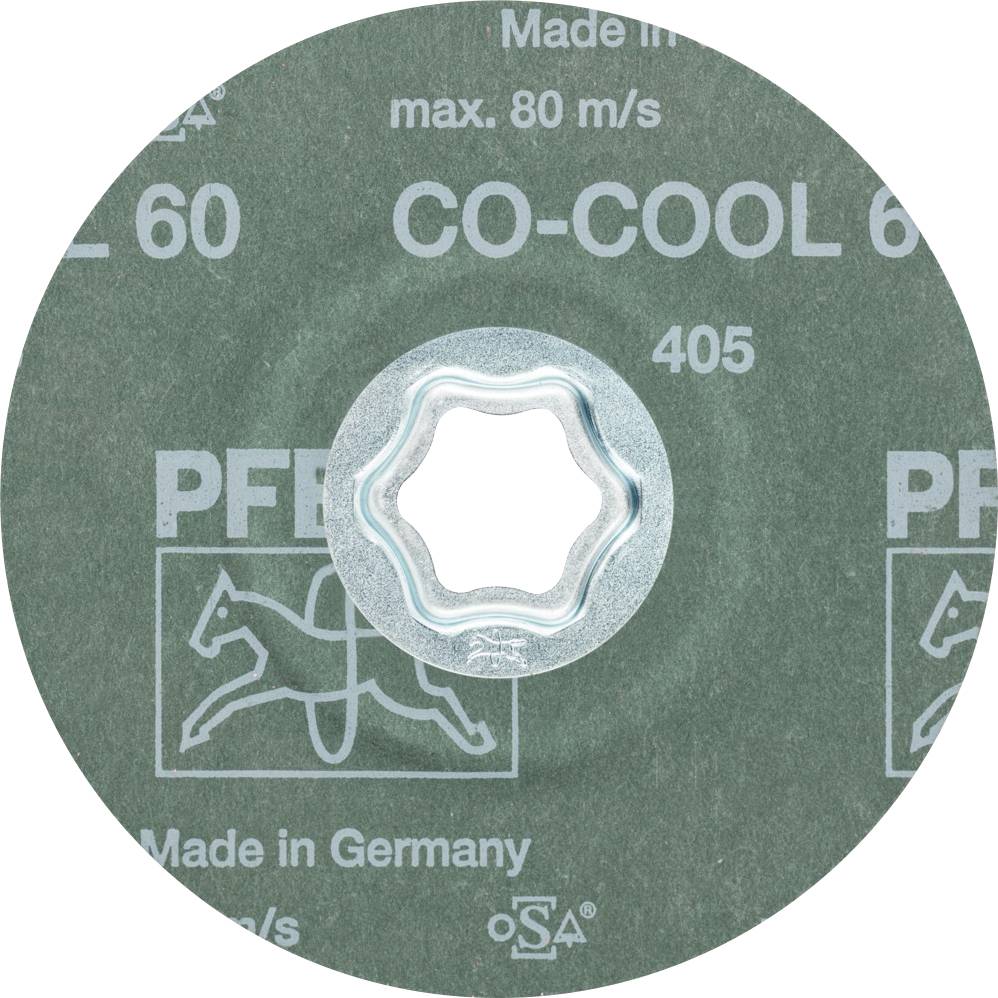 PFERD 64193006 COMBICLICK Keramikkorn Fiberscheibe Ø 115 mm CO-COOL 60 für Edelstahl Durchmesser 115 mm