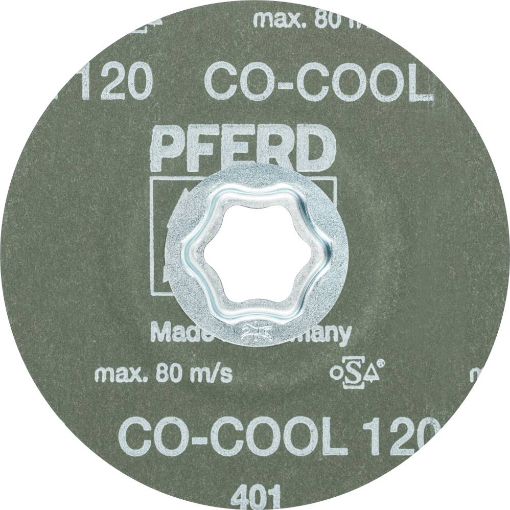 PFERD 64193012 COMBICLICK Keramikkorn Fiberscheibe Ø 115 mm CO-COOL 120 für Edelstahl Durchmesser 115 mm