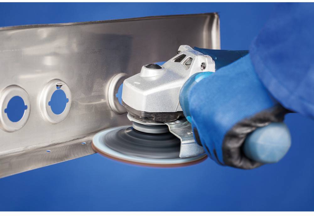 PFERD 42000051 COMBICLICK harte Vliesronde CC Ø 115mm A 180M zum Feinschliff & Finish für Winkelschleifer Durchmesser 115mm