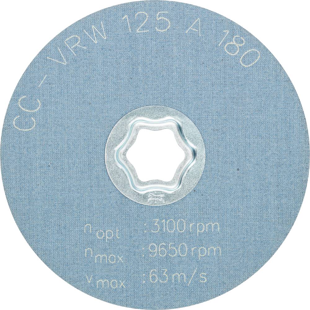 PFERD 42001061 COMBICLICK weiche Vliesronde CC Ø 125mm A 180 zum Reinigen & Satinieren für Winkelschleifer Durchmesser 125mm