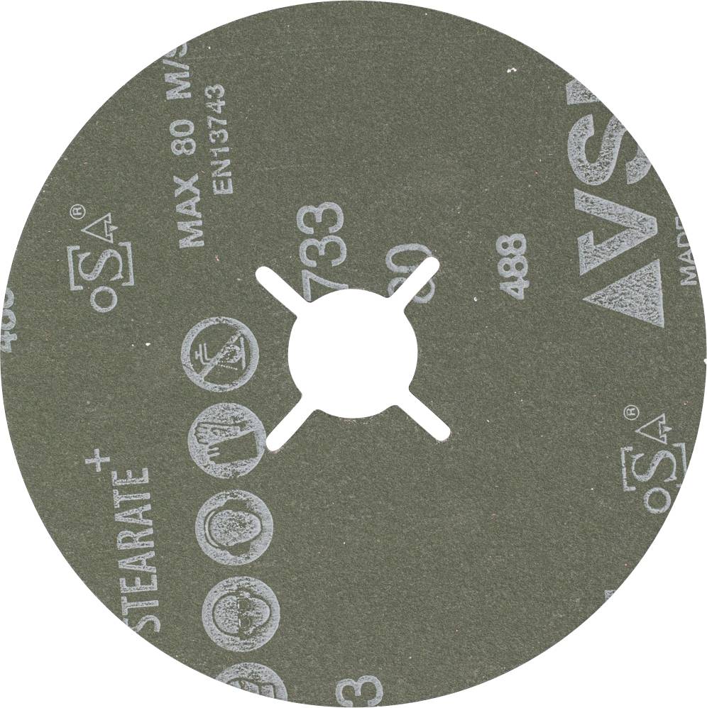 PFERD 64281280 Keramikkorn Fiberscheibe Ø 125mm CO-ALU 80 für weiche NE Metalle Durchmesser 125mm