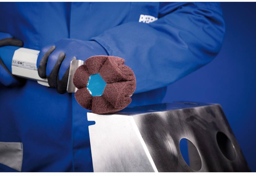 PFERD 44642101 POLINOX Vlies-Schleifrad PNZ Ø 100 x 50mm Gewinde M14A 100 für Feinschliff & Finish 100mm 5St.