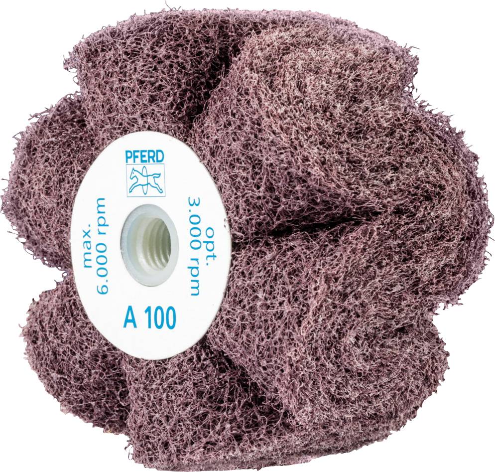 PFERD 44642201 POLINOX Vlies-Schleifrad PNG Ø 100 x 50mm Gewinde M14A 100 für Feinschliff & Finish 100mm 5St.