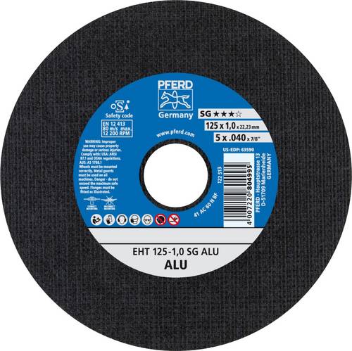 PFERD TOOLS SG ALU 61341115 Trennscheibe gerade 125 mm 25 St. Aluminium, NE-Metalle