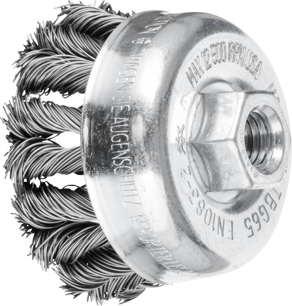 PFERD TOOLS COMBITWIST Topfbürste gezopft TBG Ø 65mm M14 Stahl-Draht-Ø 0,50 für Winkelschleifer P