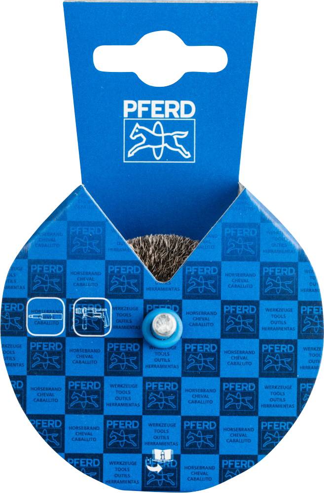 PFERD TOOLS POS Rundbürste ungezopft RBU Ø 50 x 15mm Schaft-Ø 6mm Edelstahl-Draht-Ø 0,20 POS RBU 5015/6 INOX 0,20 43701014 10St.