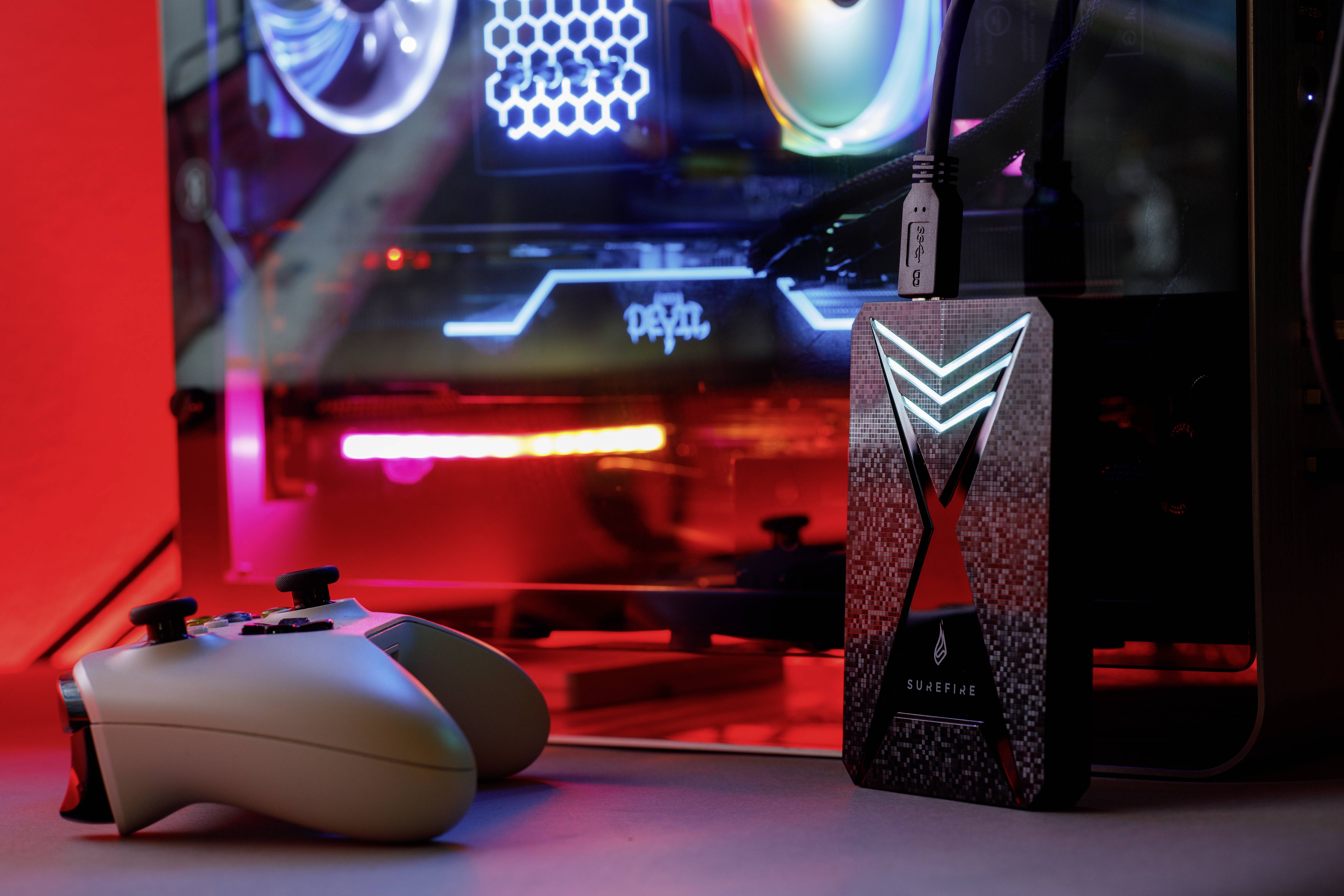 Surefire Gaming 512GB Externe SSD-Festplatte 6.35cm (2.5 Zoll) USB 3.2 Gen 1 (USB 3.0) Schwarz 53683