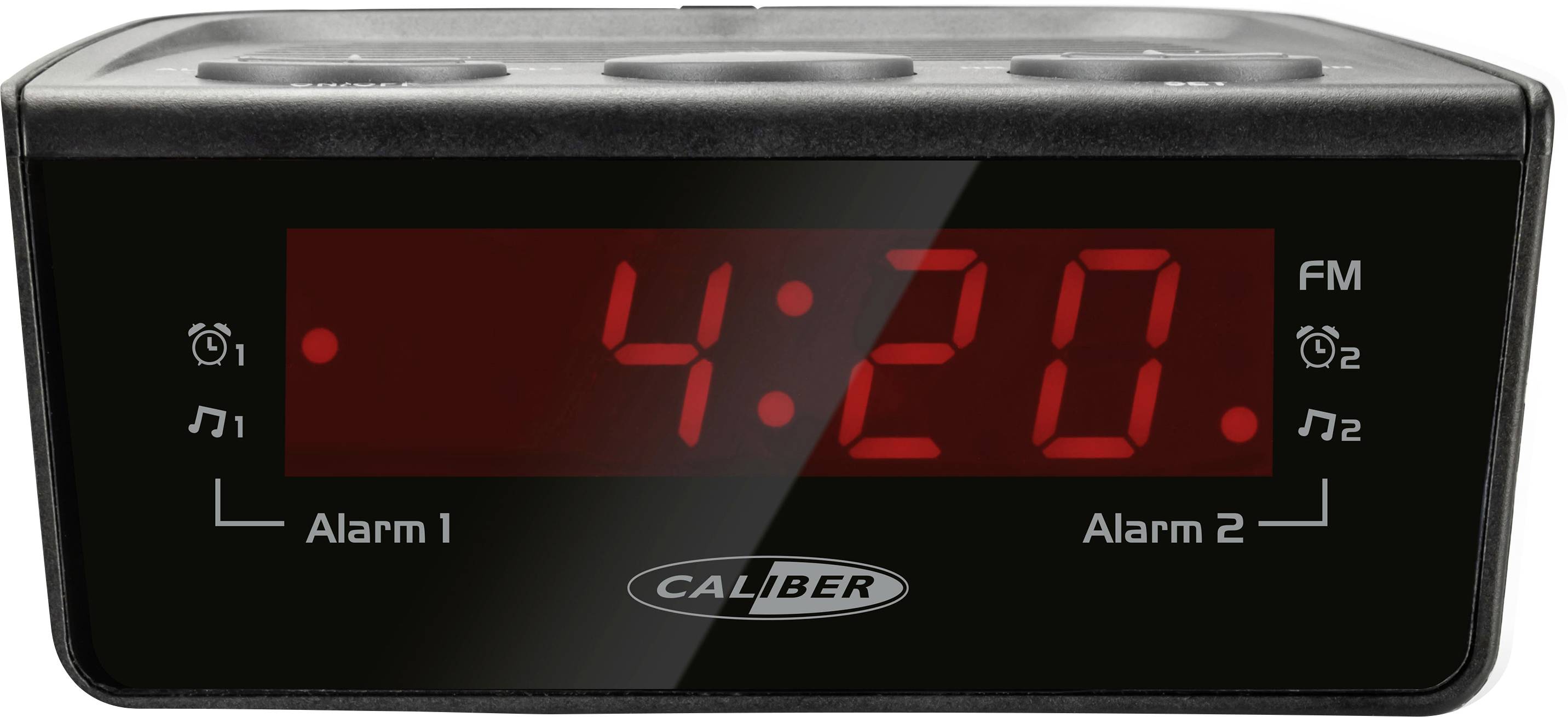 Caliber HCG014 Elektronische Wecker Schwarz Alarmzeiten 2
