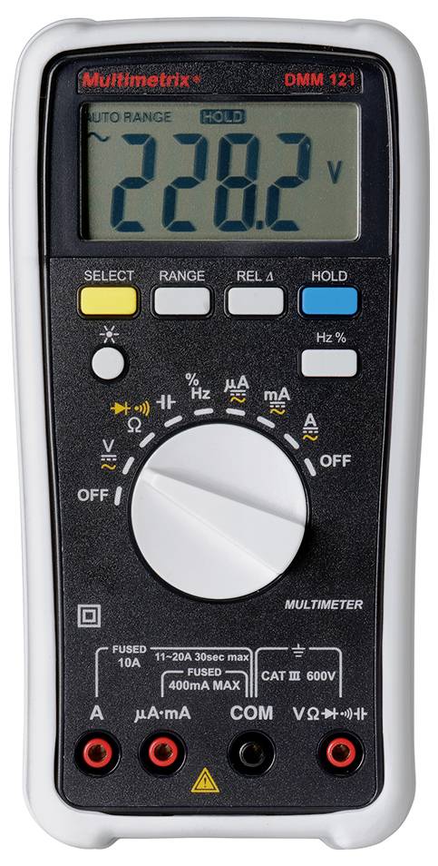 Multimetrix DMM 121 Hand-Multimeter digital CAT III 600V Anzeige (Counts): 4000