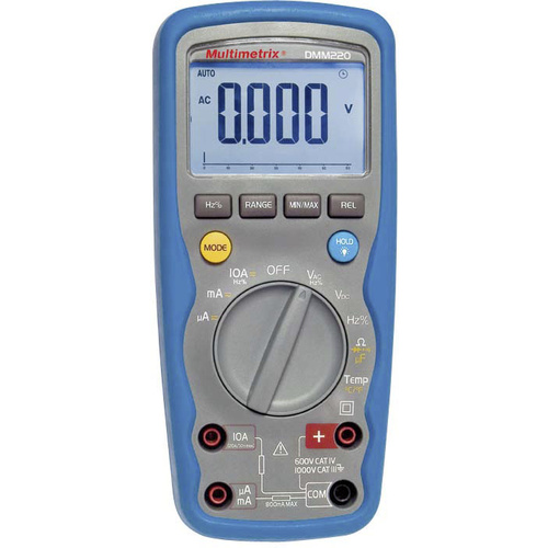 Multimetrix DMM 220 Hand-Multimeter digital Wasserdicht (IP67) CAT III 1000 V, CAT IV 600V Anzeige (Counts): 6000