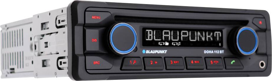 Blaupunkt Doha 112 BT Autoradio Anschluss für Lenkradfernbedienung, Bluetooth®-Freisprecheinrichtung, inkl. Fernbedienung